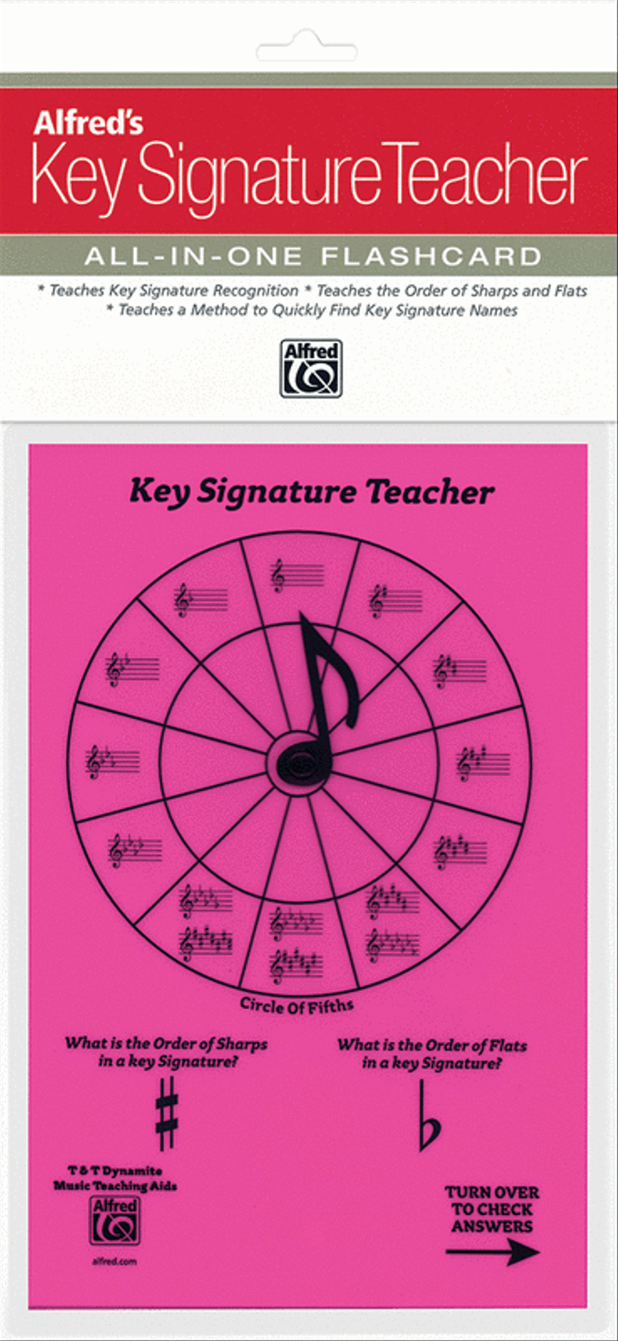 Alfred's Key Signature Teacher: All-In-One Flashcard (Pink) Easy Piano scores gallery preview page 1