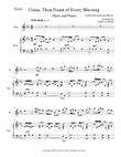 COME, THOU FOUNT OF EVERY BLESSING (Flute/Piano and Flute Part) mini preview