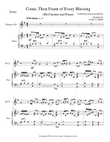 COME, THOU FOUNT OF EVERY BLESSING (Bb Clarinet/Piano and Clarinet Part)