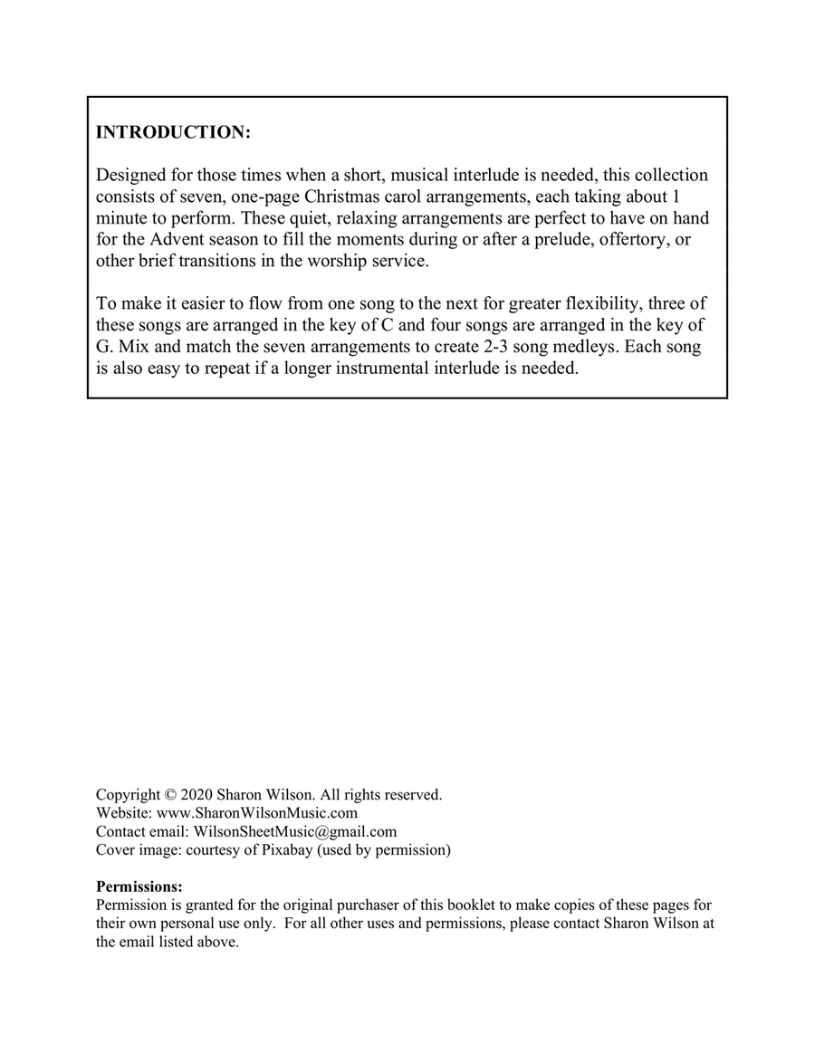 Christmas Meditations (A Collection of One-Page Carols for Solo Piano) Piano Solo scores gallery preview page 3