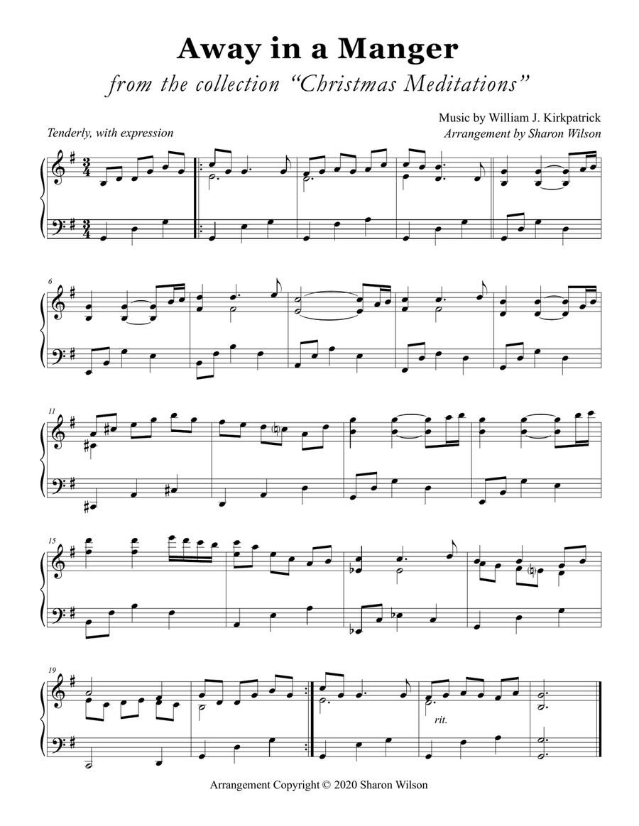 Christmas Meditations (A Collection of One-Page Carols for Solo Piano) Piano Solo scores gallery preview page 6