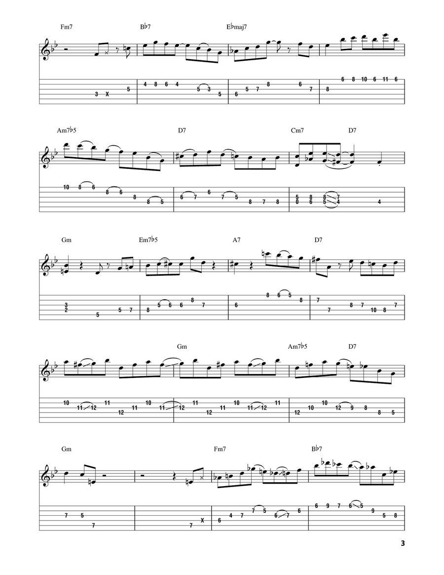 You'd Be So Nice To Come Home To Electric Guitar scores gallery preview page 3