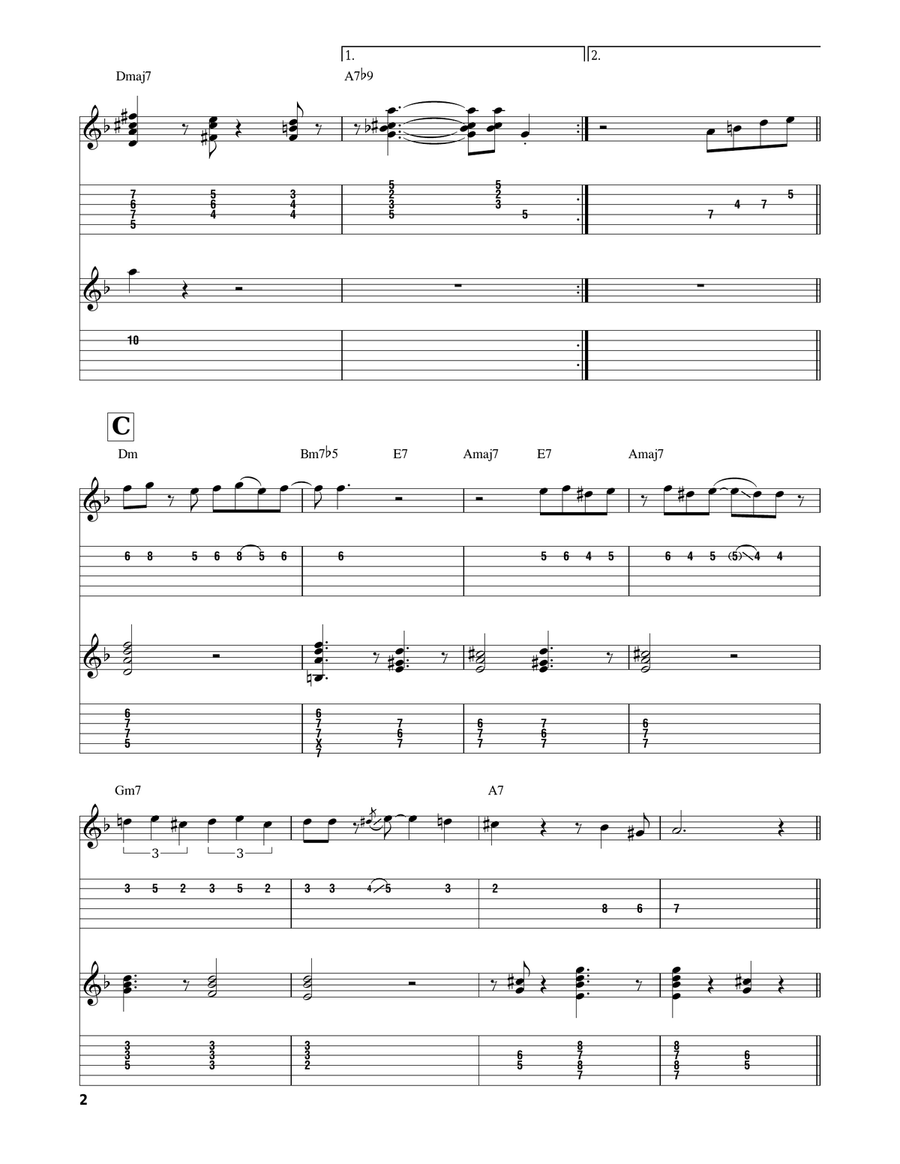 You And The Night And The Music Electric Guitar scores gallery preview page 2