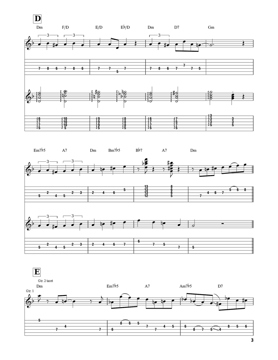 You And The Night And The Music Electric Guitar scores gallery preview page 3