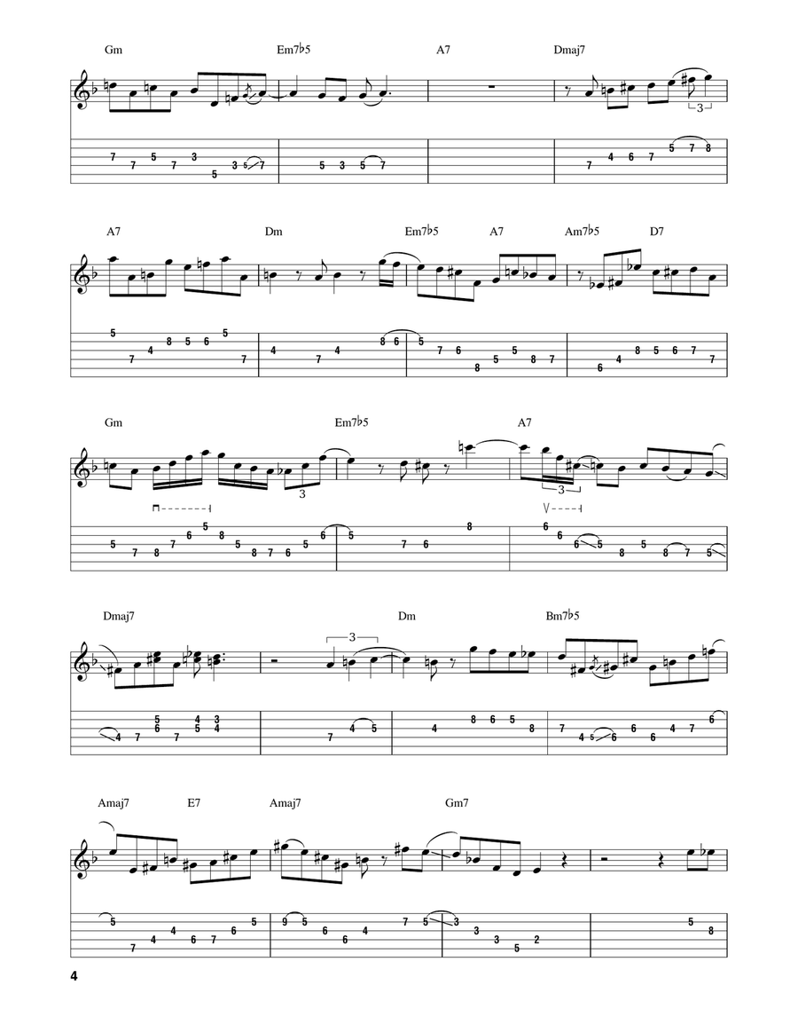 You And The Night And The Music Electric Guitar scores gallery preview page 4