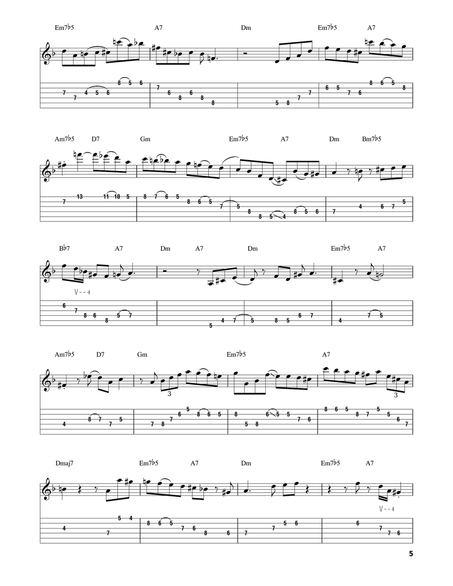 You And The Night And The Music Electric Guitar scores gallery preview page 5