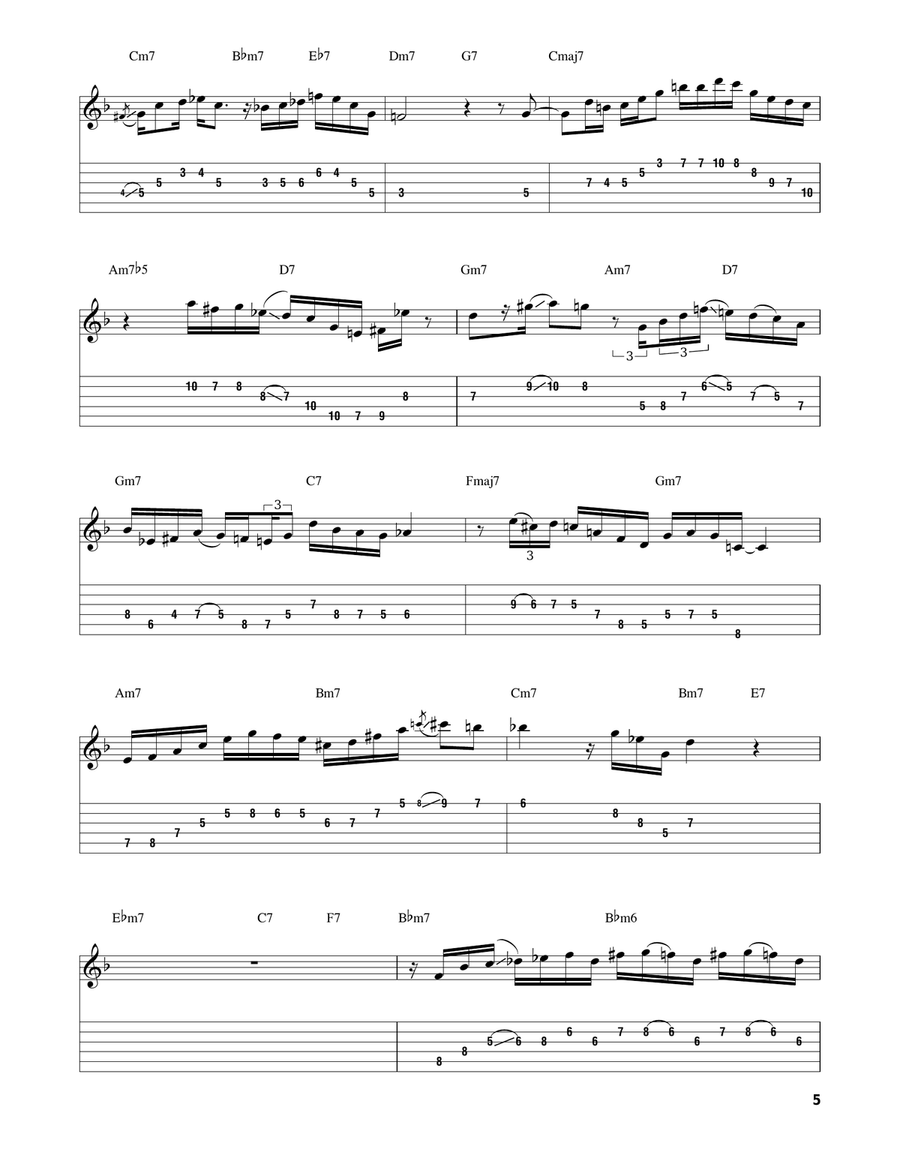 Autumn In New York Autumn In New York Electric Guitar scores gallery preview page 5