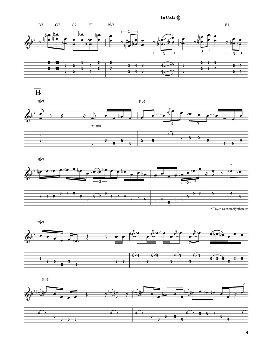 Blue Art, Too Blue Art, Too Electric Guitar scores gallery preview page 3