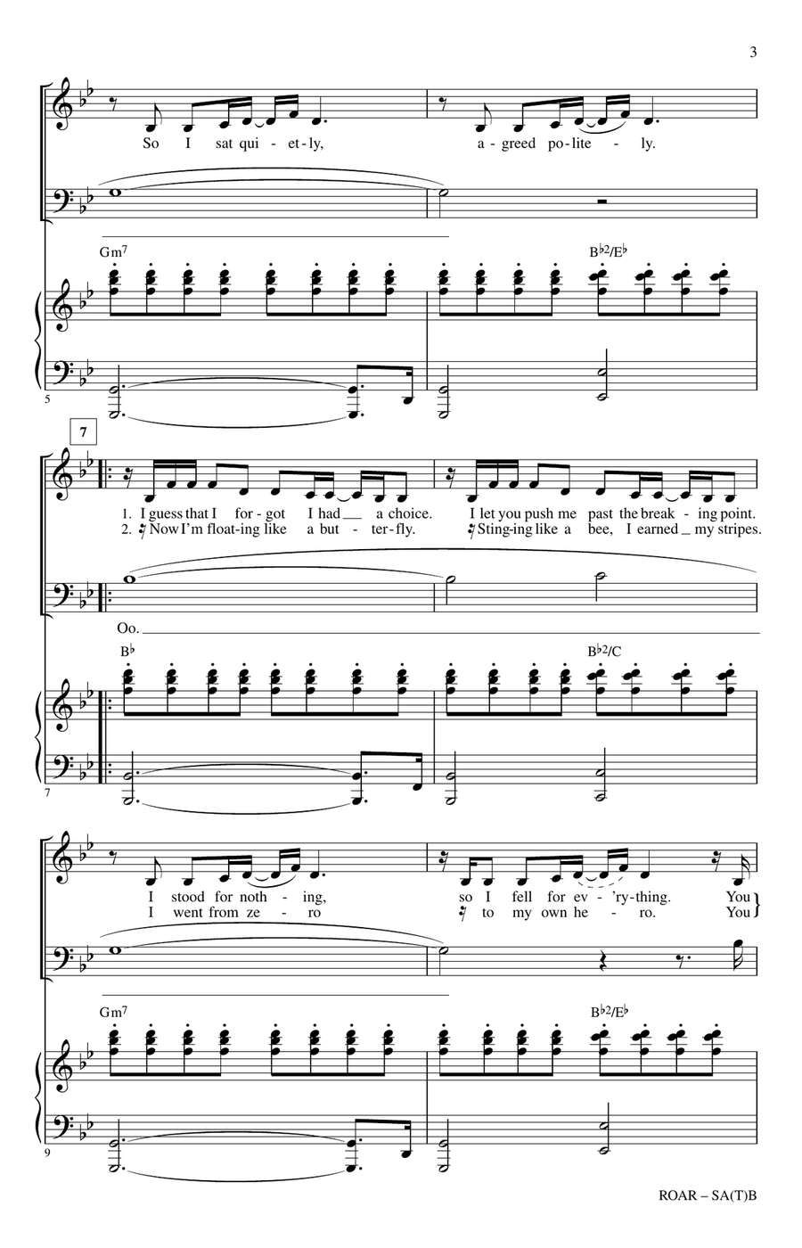 Roar Roar 4-Part scores gallery preview page 2