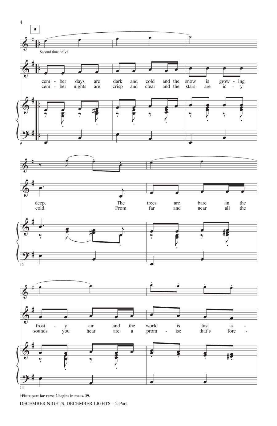 December Nights, December Lights Unison Choir scores gallery preview page 2
