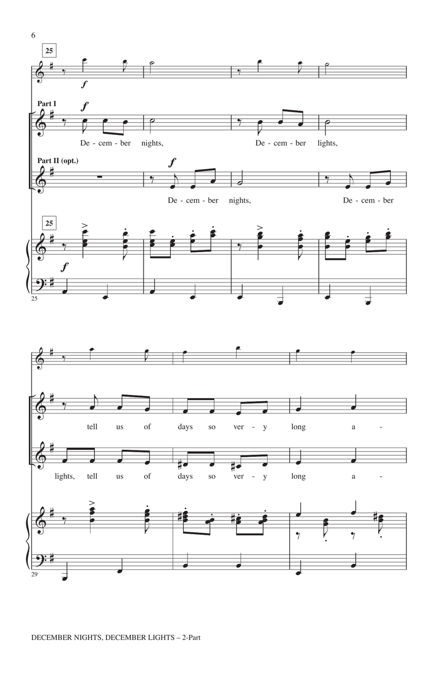 December Nights, December Lights Unison Choir scores gallery preview page 4