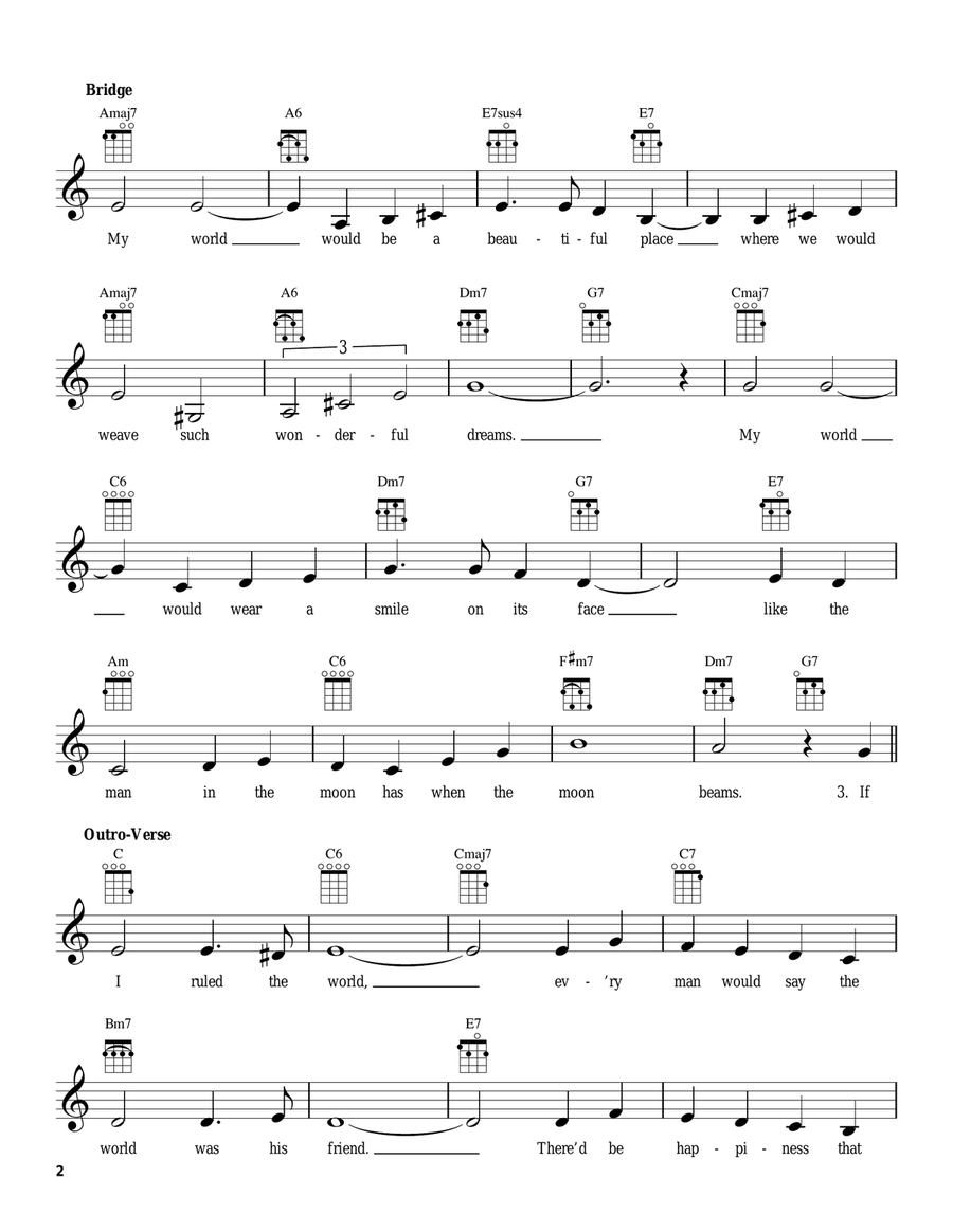 If I Ruled The World Ukulele scores gallery preview page 2