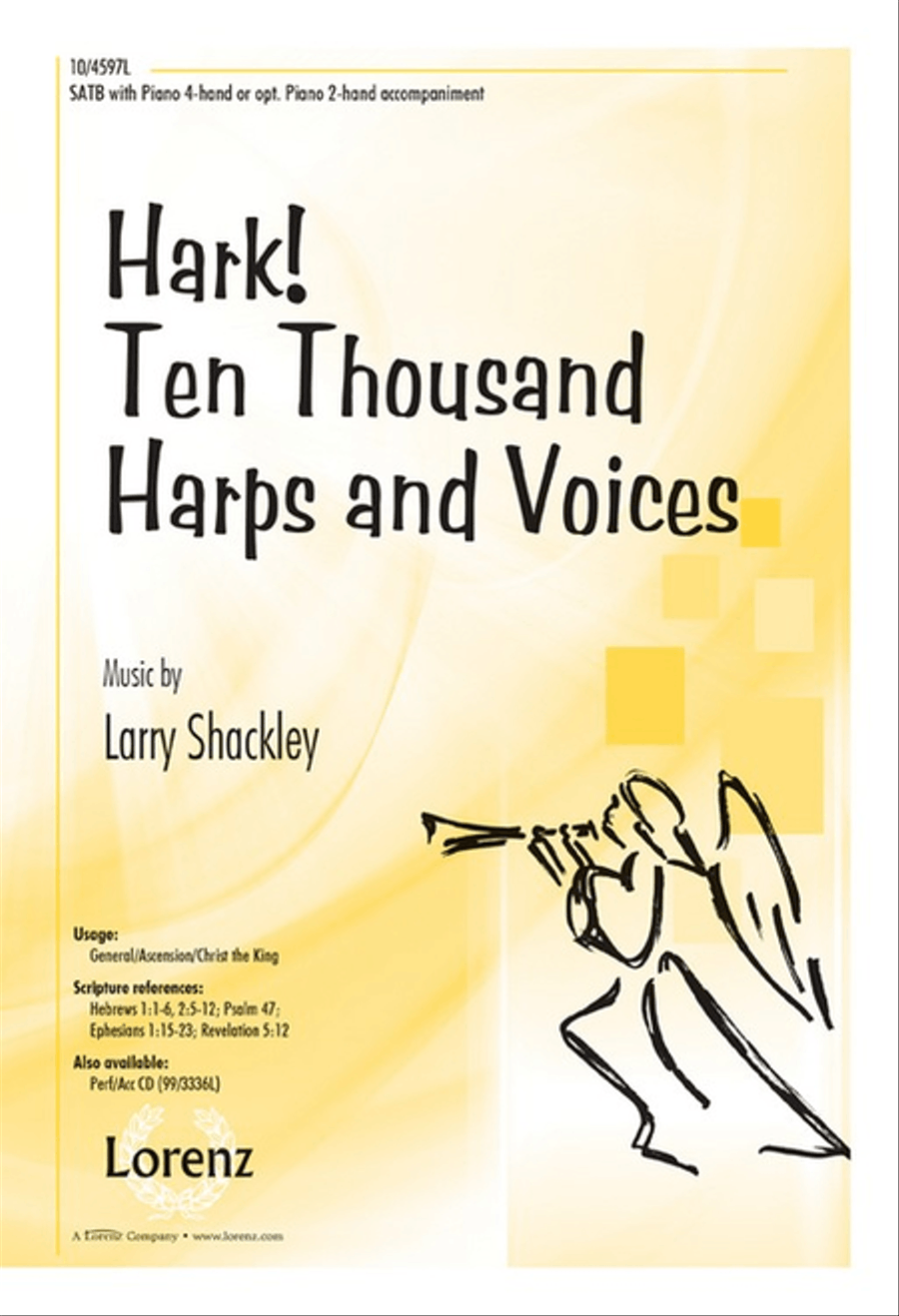 Hark! Ten Thousand Harps and Voices 4-Part scores gallery preview page 1