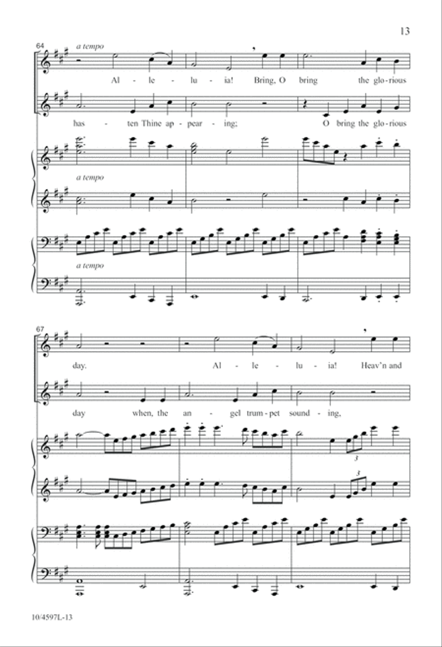 Hark! Ten Thousand Harps and Voices 4-Part scores gallery preview page 14