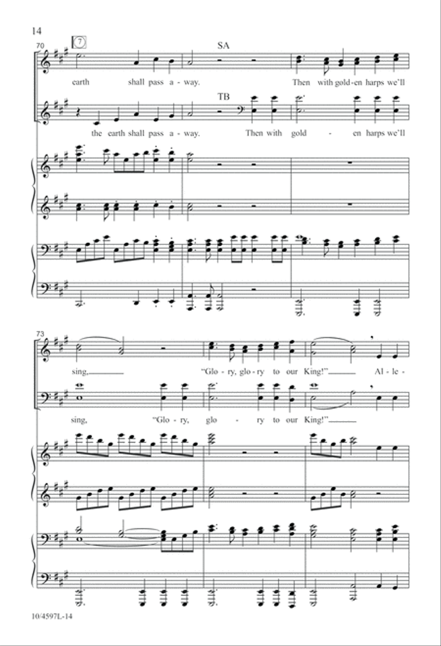 Hark! Ten Thousand Harps and Voices 4-Part scores gallery preview page 15