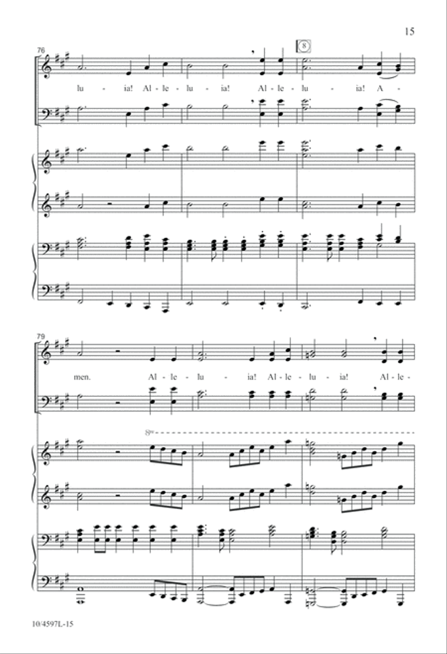Hark! Ten Thousand Harps and Voices 4-Part scores gallery preview page 16