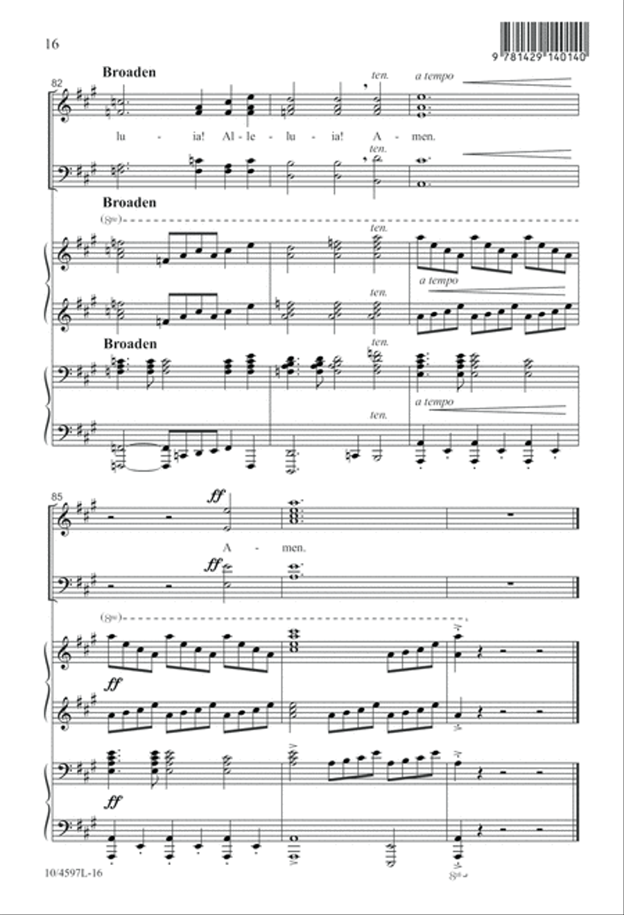 Hark! Ten Thousand Harps and Voices 4-Part scores gallery preview page 17
