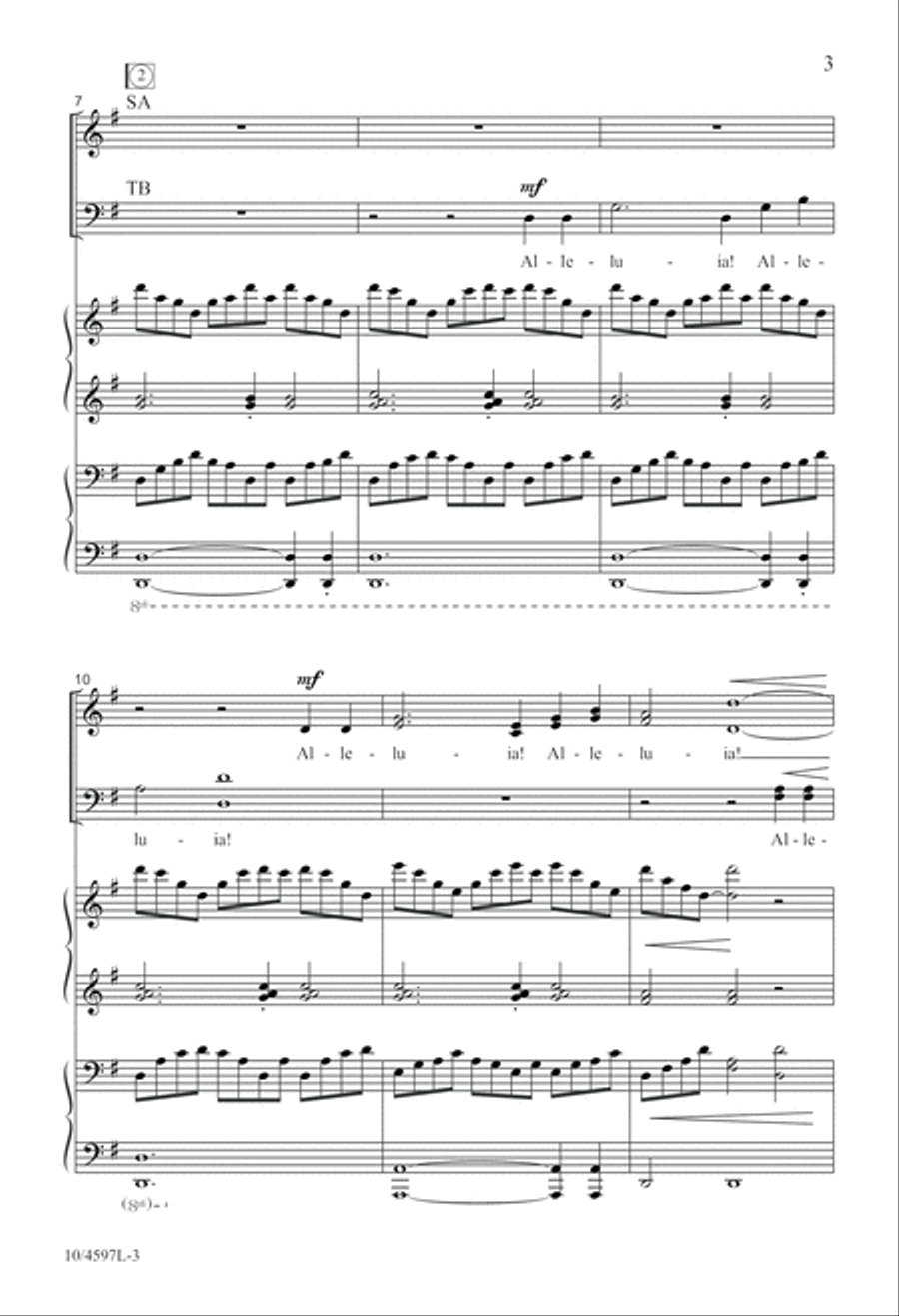 Hark! Ten Thousand Harps and Voices 4-Part scores gallery preview page 4