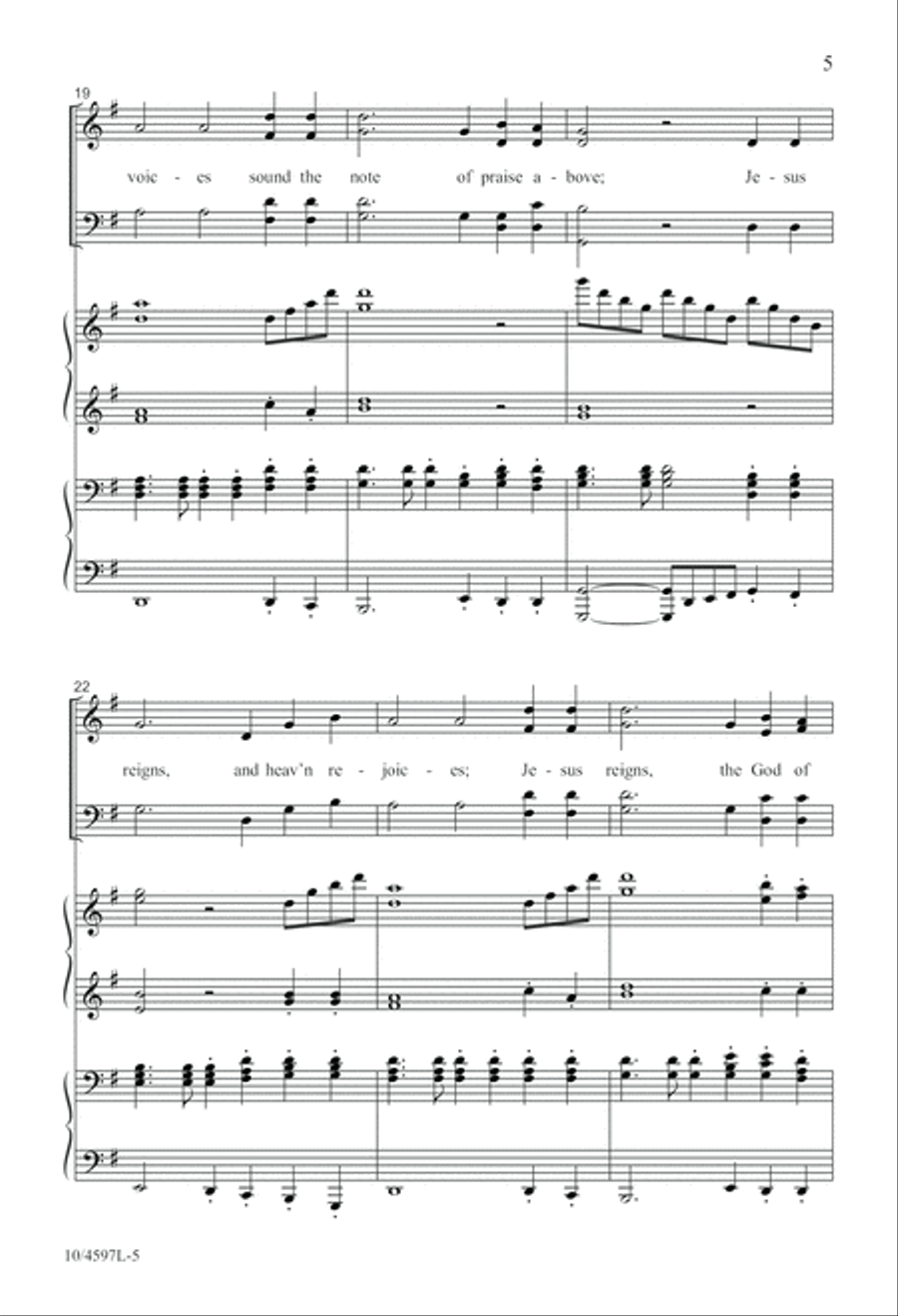 Hark! Ten Thousand Harps and Voices 4-Part scores gallery preview page 6