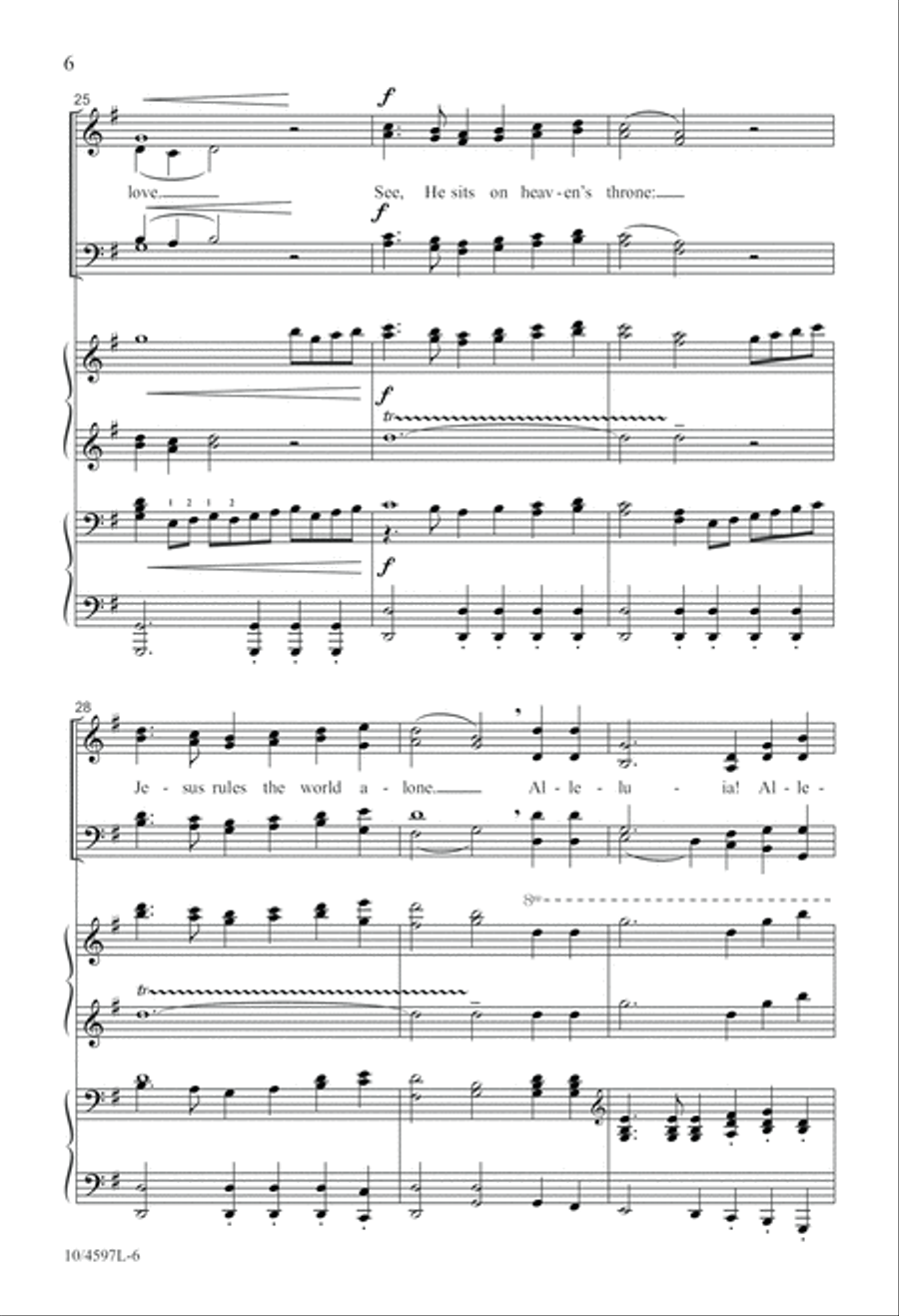 Hark! Ten Thousand Harps and Voices 4-Part scores gallery preview page 7