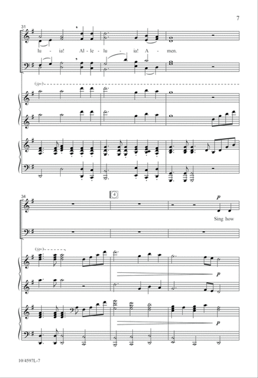Hark! Ten Thousand Harps and Voices 4-Part scores gallery preview page 8