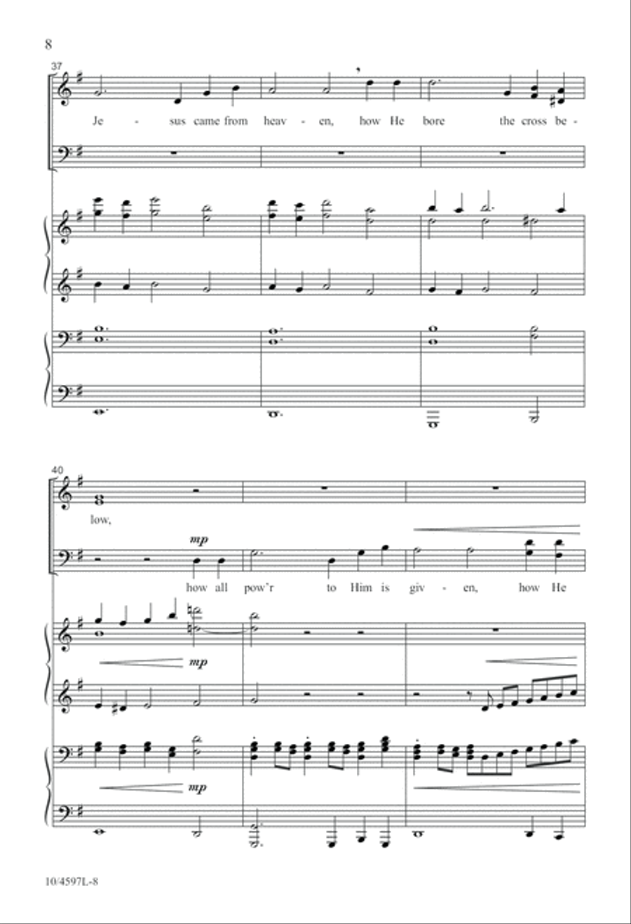 Hark! Ten Thousand Harps and Voices 4-Part scores gallery preview page 9