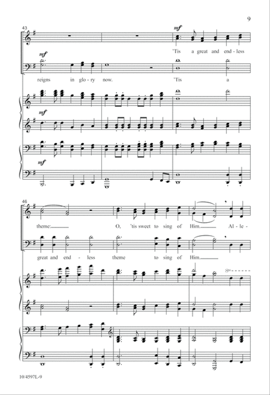 Hark! Ten Thousand Harps and Voices 4-Part scores gallery preview page 10