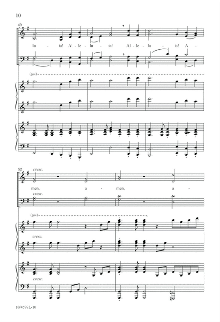 Hark! Ten Thousand Harps and Voices 4-Part scores gallery preview page 11