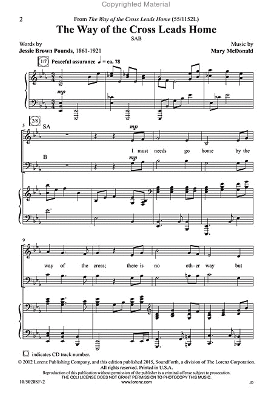 The Way of the Cross Leads Home 3-Part scores gallery preview page 2
