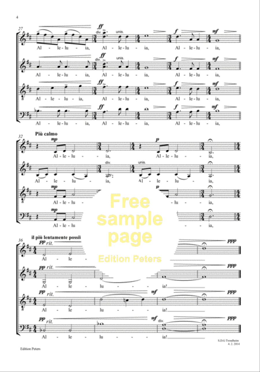 Alleluia for SATB Choir Alleluia for SATB Choir Divisi scores gallery preview page 3