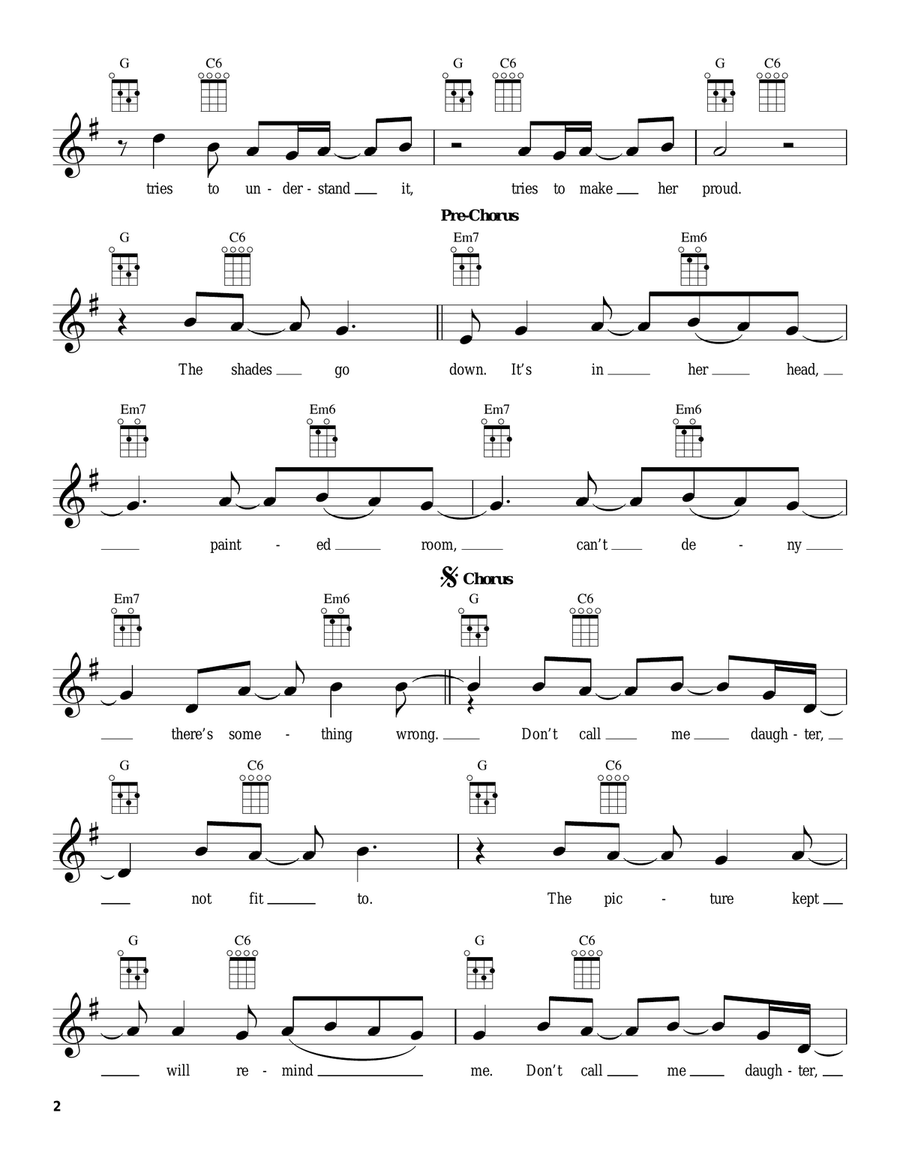 Daughter Daughter Ukulele scores gallery preview page 2