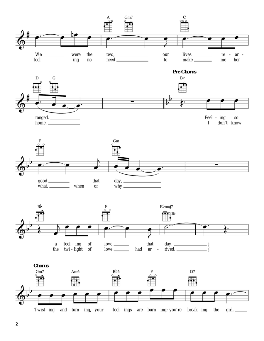 Breaking The Girl Breaking The Girl Ukulele scores gallery preview page 2