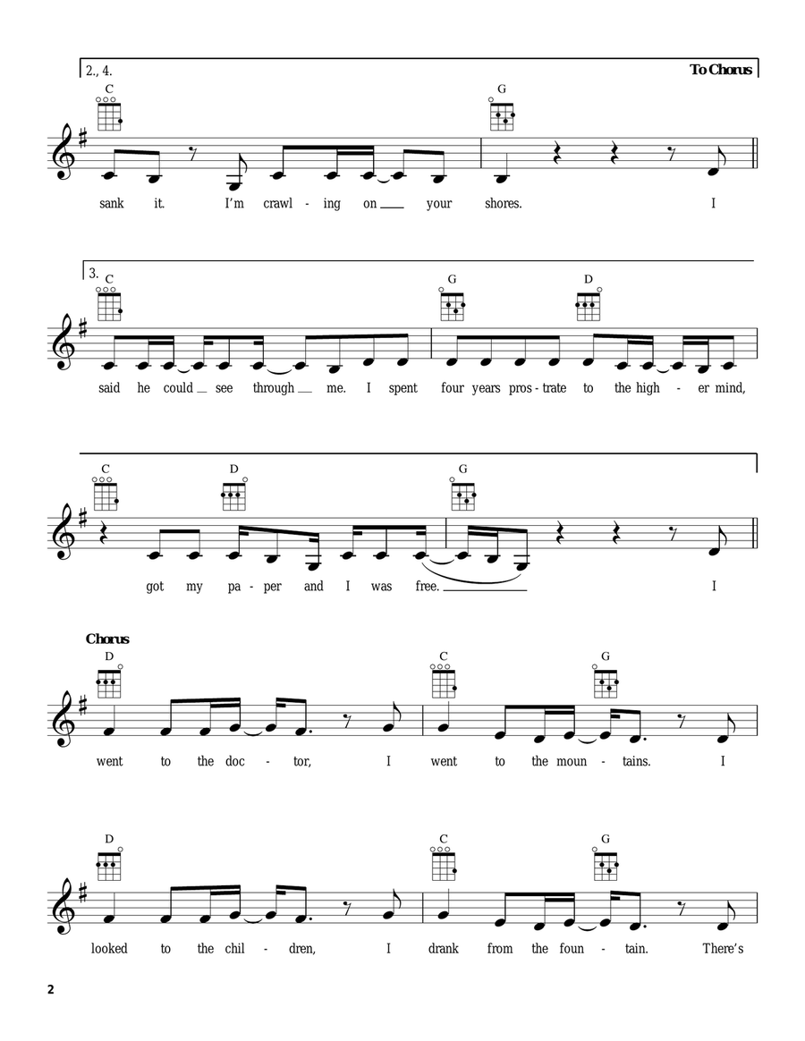Closer To Fine Closer To Fine Ukulele scores gallery preview page 2