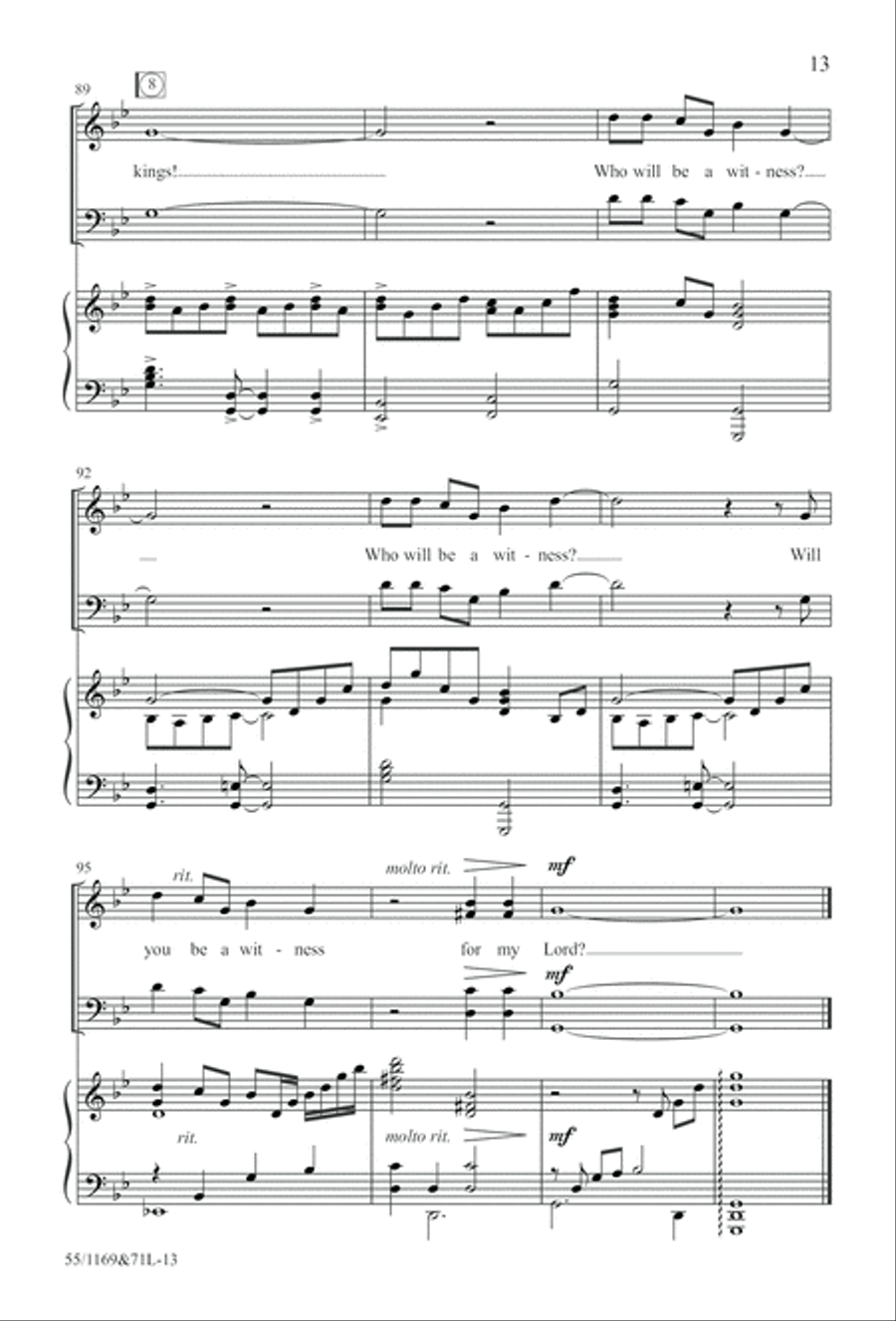 Witness (Digital Download) 4-Part scores gallery preview page 13