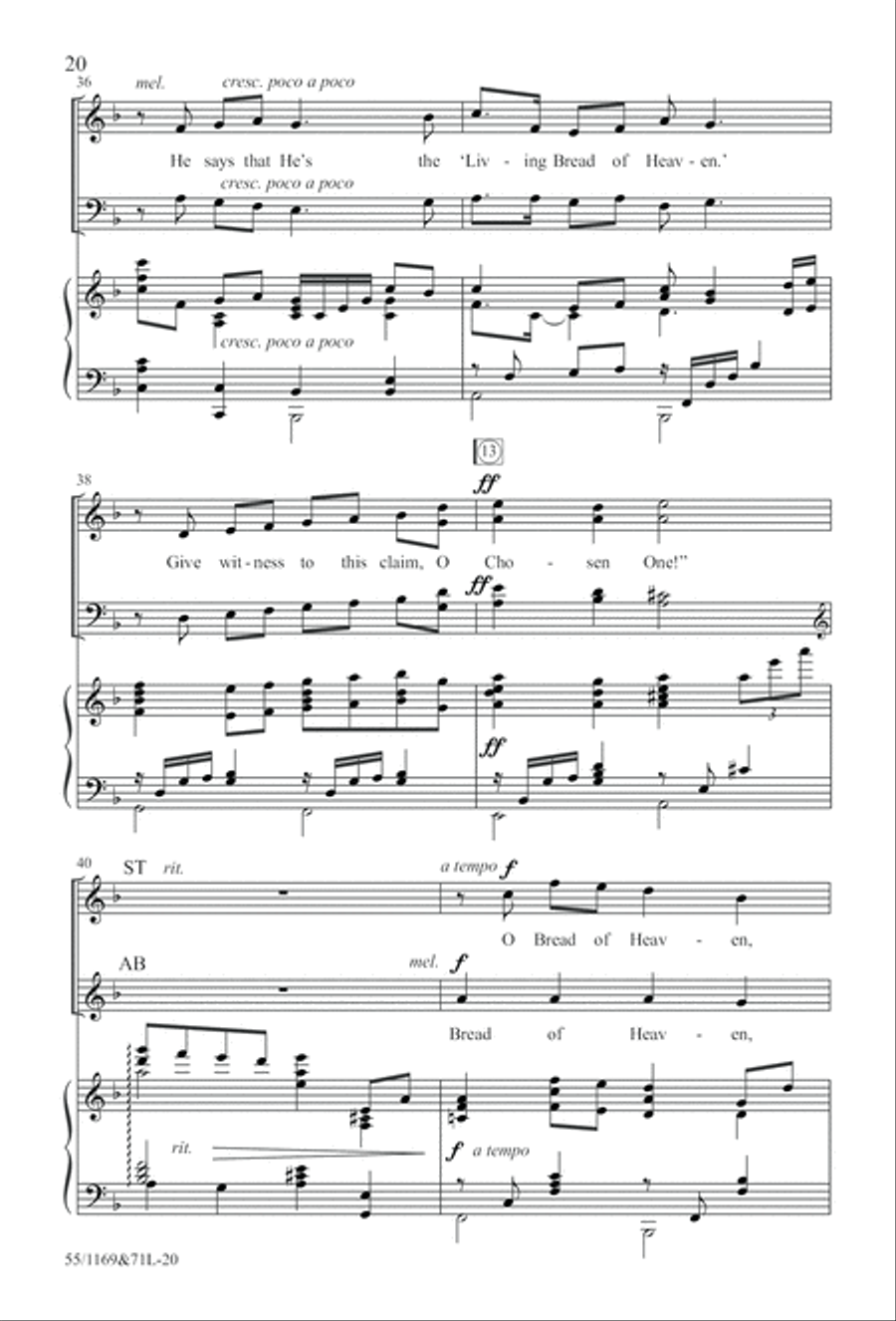Witness (Digital Download) 4-Part scores gallery preview page 20