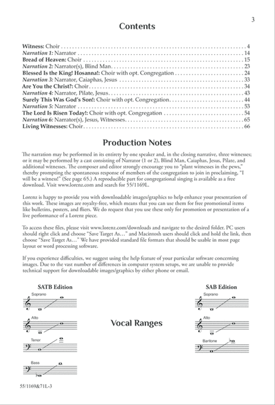 Witness (Digital Download) 4-Part scores gallery preview page 3