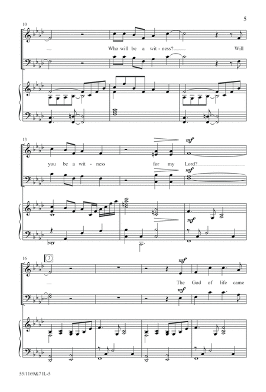 Witness (Digital Download) 4-Part scores gallery preview page 5