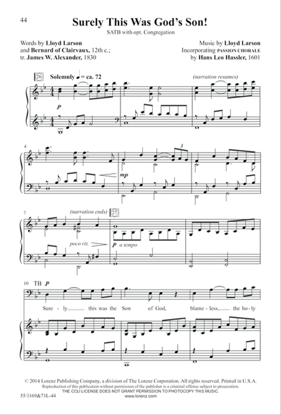Witness (Digital Download) 4-Part scores gallery preview page 44