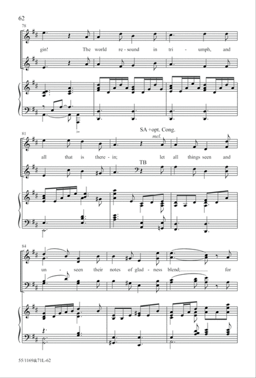 Witness (Digital Download) 4-Part scores gallery preview page 62