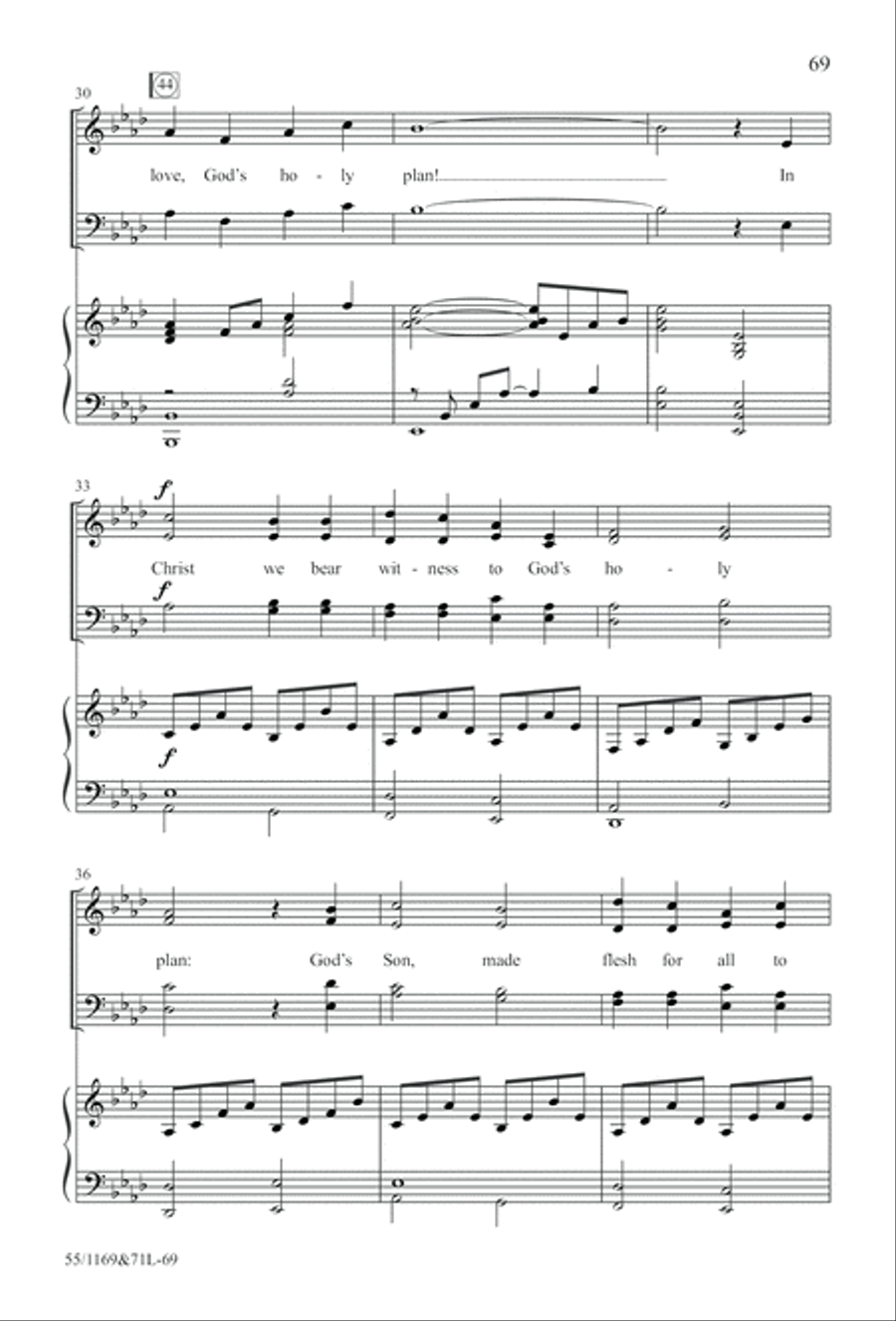 Witness (Digital Download) 4-Part scores gallery preview page 69