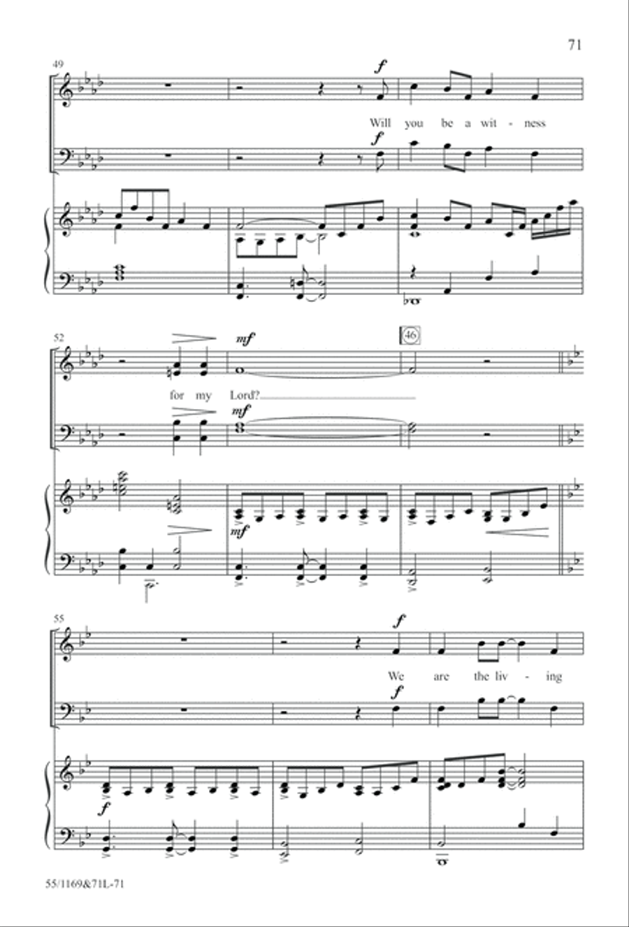 Witness (Digital Download) 4-Part scores gallery preview page 71