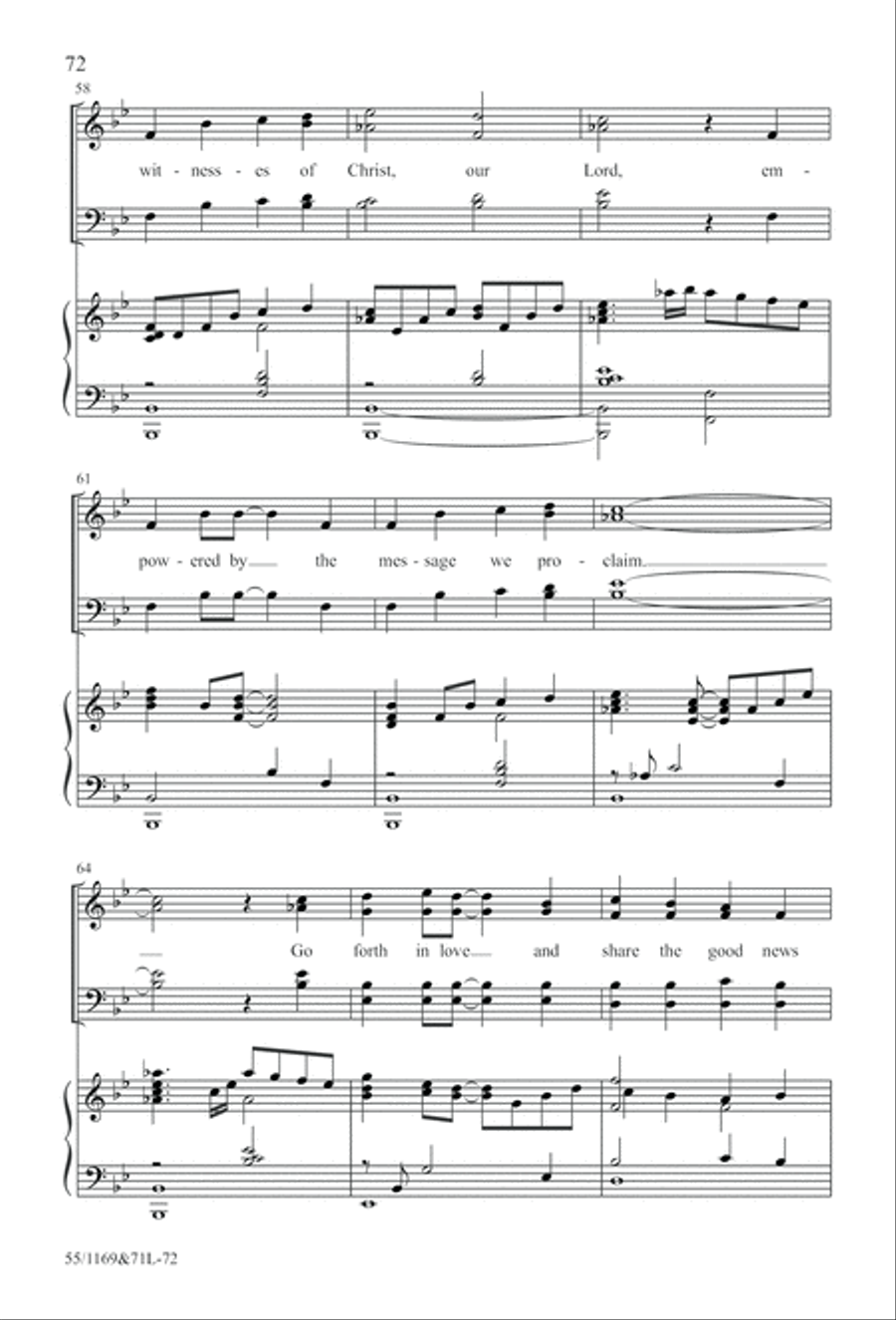 Witness (Digital Download) 4-Part scores gallery preview page 72