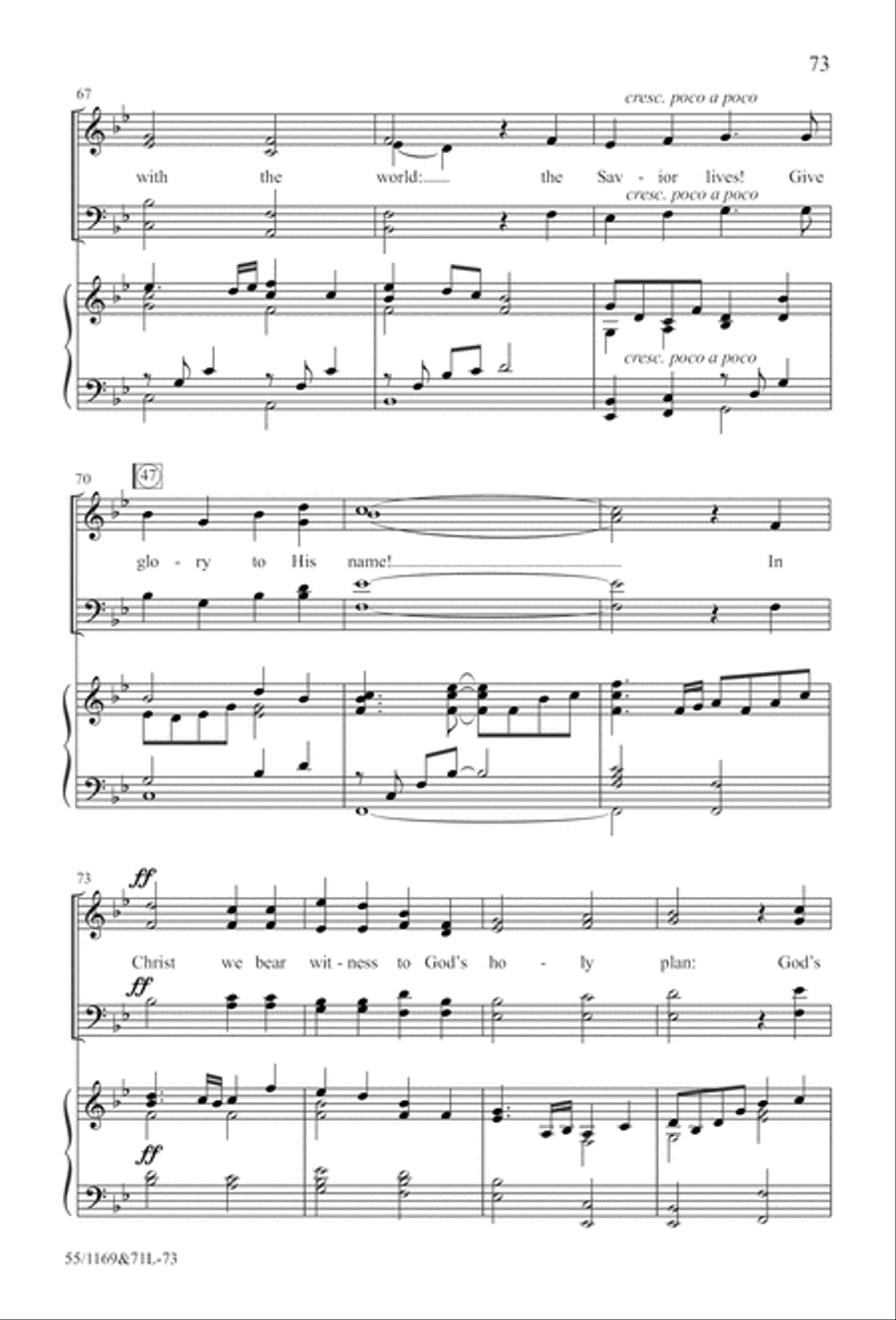 Witness (Digital Download) 4-Part scores gallery preview page 73