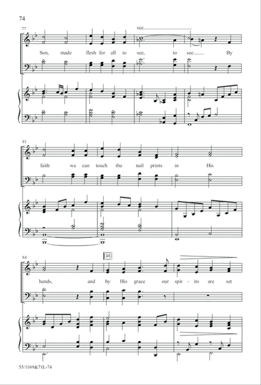 Witness (Digital Download) 4-Part scores gallery preview page 74