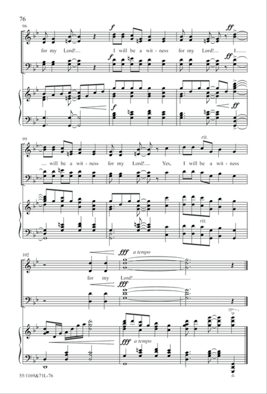 Witness (Digital Download) 4-Part scores gallery preview page 76