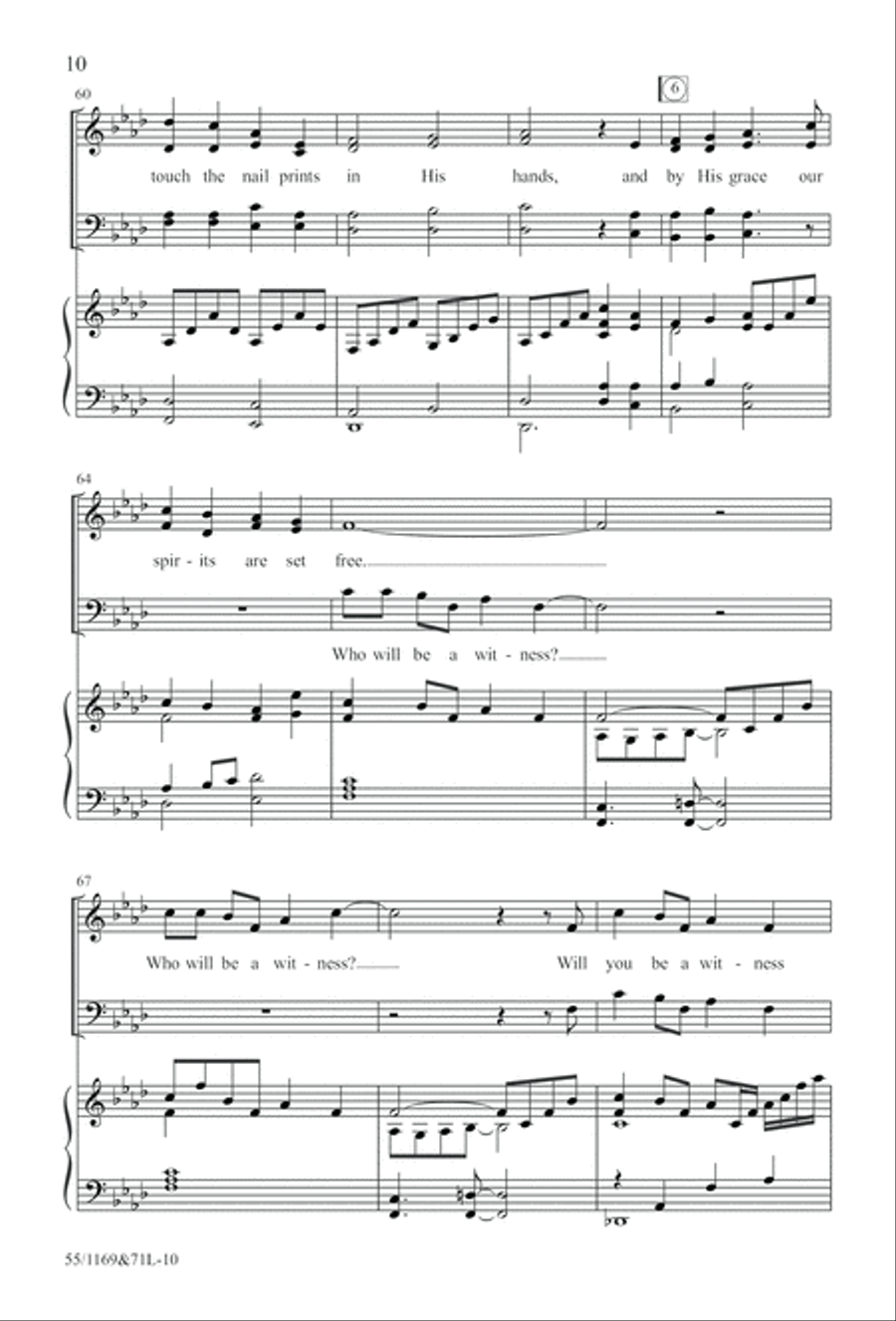 Witness (Digital Download) 4-Part scores gallery preview page 10