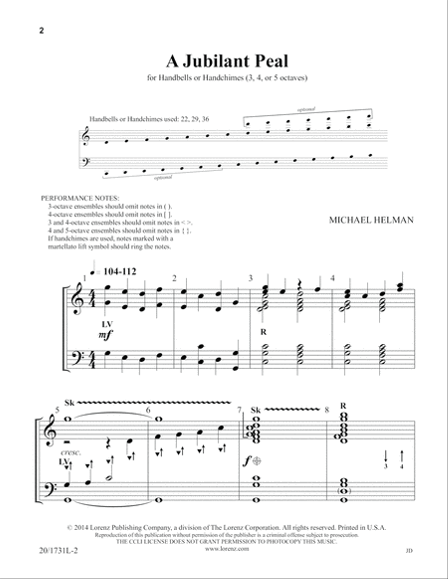 A Jubilant Peal (Digital Download) 5-Octaves scores gallery preview page 2