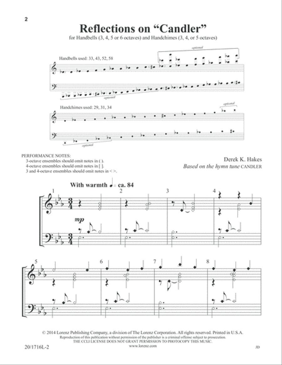 Reflections on Candler (Digital Download) 5-Octaves scores gallery preview page 2