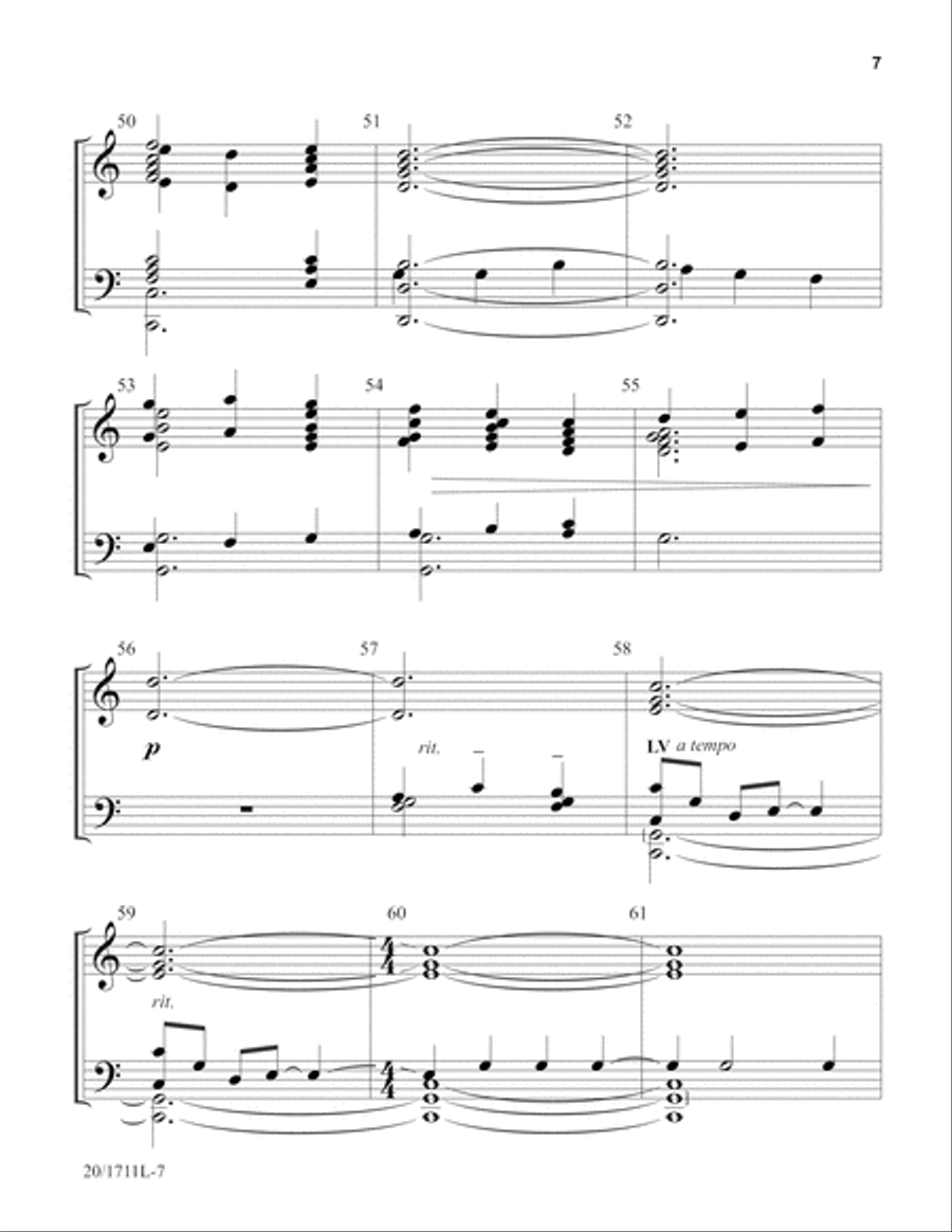 Come Down, O Love Divine (Digital Download) 4-Part scores gallery preview page 7