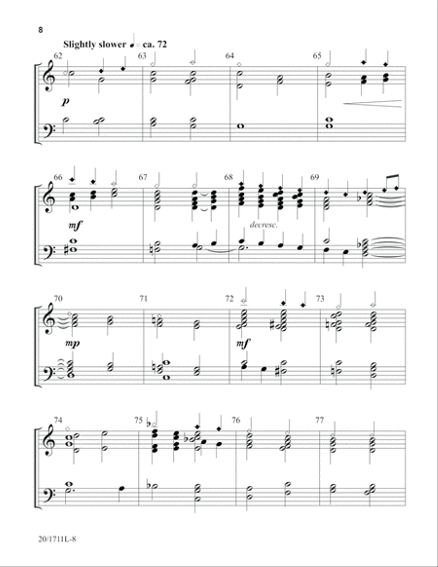 Come Down, O Love Divine (Digital Download) 4-Part scores gallery preview page 8